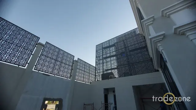 Tradezone project - decorative facade screens